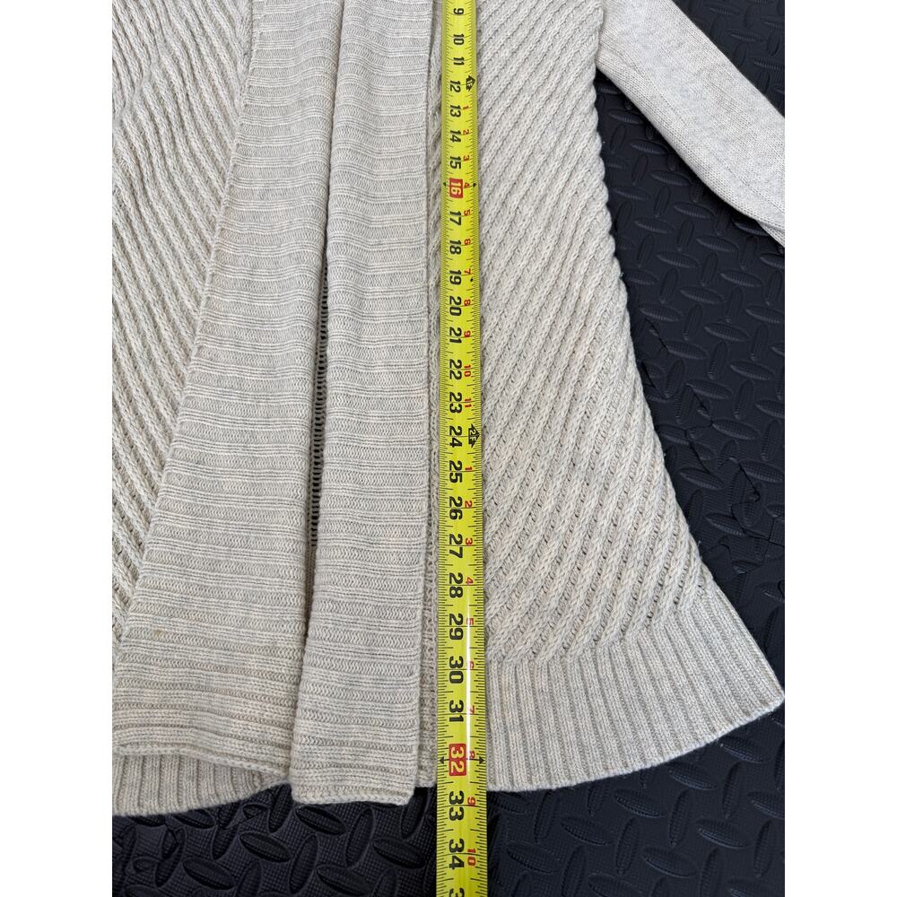 Vince Natural Fiber Open Cardigan Neutral Yak Wool Chunky Knit XS Quiet Luxury - Picture 9 of 9